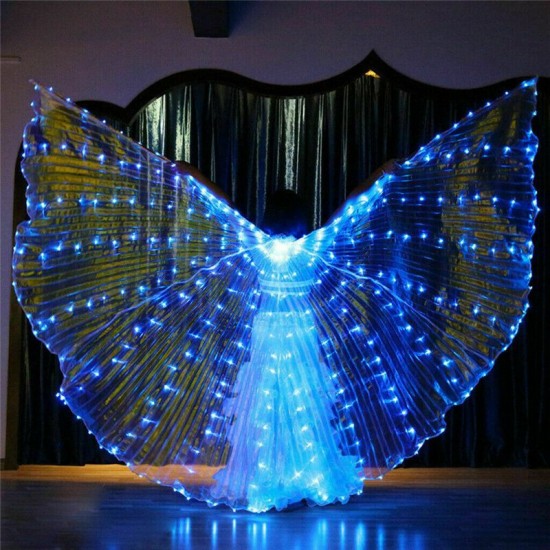 LED Isis Wings Night Light Glow Up Lamp Costume Belly Dance Egyptian Club Show With Stick LED Isis Wings Night Light Glow Up Lamp Costume Belly Dance Egyptian Club Show With Stick