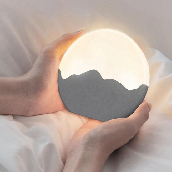 LED Moon Night Light USB Rechargeable Tap Control Dimming Table Bedside Lamp DC5V