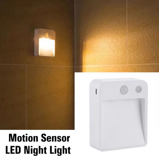 LED Motion Sensor Night Light Automatic Turn On / Off Human Movement Sense Lamp