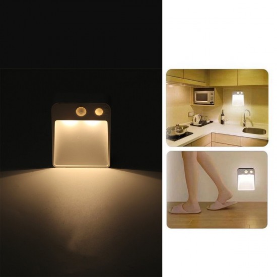 LED Motion Sensor Night Light Automatic Turn On / Off Human Movement Sense Lamp
