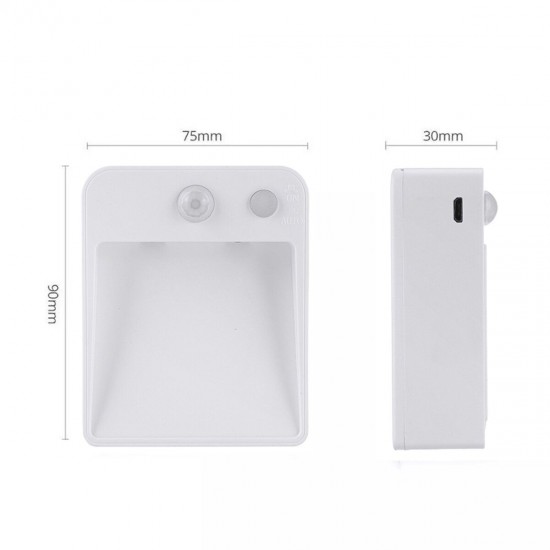 LED Motion Sensor Night Light Automatic Turn On / Off Human Movement Sense Lamp