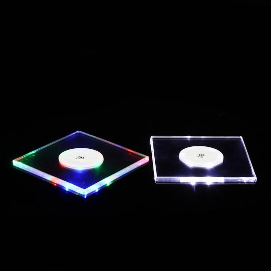 LED Night Light Color Bottle Cup Mat Sticker Club Cocktail Party Pad Holder Square