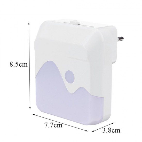 LED Night Light Dusk To Dawn Sensor Plug In dimmable Children Nursery Safety AC110-240V