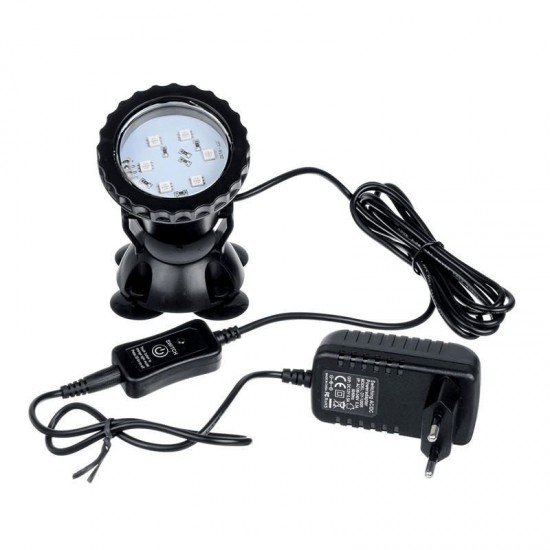 LED RGB Aquarium Light Submersible Fountain Underwater Pond Spot Lights with Remote Controller