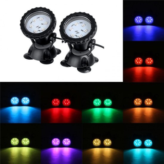 LED RGB Aquarium Light Submersible Fountain Underwater Pond Spot Lights with Remote Controller LED RGB Aquarium Light Submersible Fountain Underwater Pond Spot Lights with Remote Controller