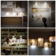 LED Under Cabinet Lighting RGB LED Night Lights 6 pack Battery Powered Cupboard lights with remote control Dimmable Colorful Atmosphere Light 4000K for Indoor Decoration Lighting