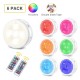 LED Under Cabinet Lighting RGB LED Night Lights 6 pack Battery Powered Cupboard lights with remote control Dimmable Colorful Atmosphere Light 4000K for Indoor Decoration Lighting LED Under Cabinet Lighting RGB LED Night Lights 6 pack Battery Powered Cupboard lights with remote control Dimmable Colorful Atmosphere Light 4000K for Indoor Decoration Lighting
