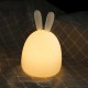 1W USB Rabbit LED Night Light Silicone Pat Control Multicolor for Children Baby Moon Lamp