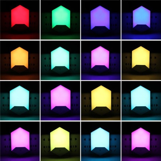 RGB LED Remote Control Dimmable Plug-in Night Light Home Stair Hallway Kitchen Bedroom RGB LED Remote Control Dimmable Plug-in Night Light Home Stair Hallway Kitchen Bedroom