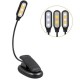 USB Rechargeable Flexible 1W 5 LED Clip Reading Night Light 3 Brightness Modes Table Lamp