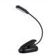 USB Rechargeable Flexible 1W 5 LED Clip Reading Night Light 3 Brightness Modes Table Lamp
