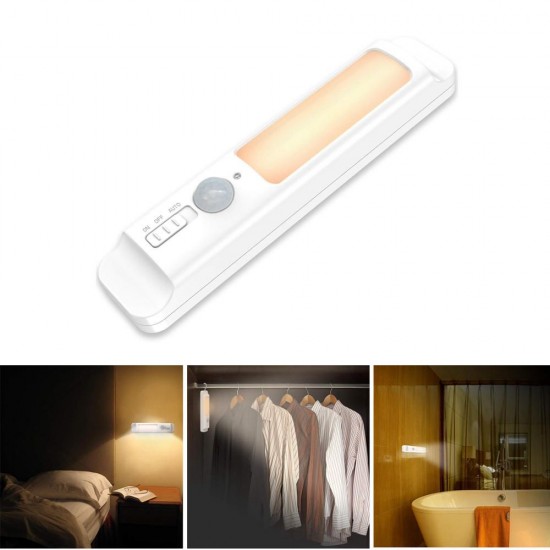 Wireless Smart PIR Motion Sensor LED Cabinet Night Light Battery Powered for Bedroom Stair