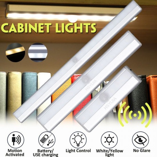 Light & Motion Sensor Under Cabinet Lights Wireless Ultra-Thin Wardrobe Light