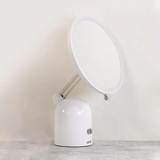 Makeup Mirror with LED Light Portable USB Rechargeable Dimmable Lamp Adjustable Hand from