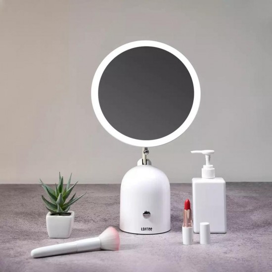 Makeup Mirror with LED Light Portable USB Rechargeable Dimmable Lamp Adjustable Hand from