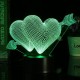 Love Arrow 3D Desk Table Lamp 7 Color Change LED Night Light Party Decor Gift Love Arrow 3D Desk Table Lamp 7 Color Change LED Night Light Party Decor Gift