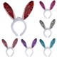 Lovely Light Up Halloween Party Hair Band Plush Rabbit Ears Blinking Headbrand