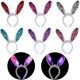 Lovely Light Up Halloween Party Hair Band Plush Rabbit Ears Blinking Headbrand