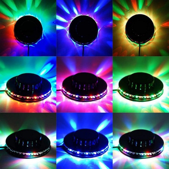 Mini 48LED 5W RGB Laser Projector Lighting Disco Stage Light Bar DJ Sound Background Wall Light Christmas Party Lamp