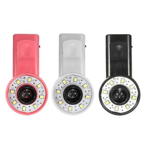 Mini Clip Portable 8 LED Fill Flash Selfie Light For iPhone 6 Samsung Mini Clip Portable 8 LED Fill Flash Selfie Light For iPhone 6 Samsung