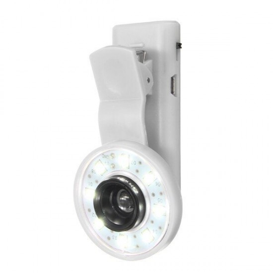Mini Clip Portable 8 LED Fill Flash Selfie Light For iPhone 6 Samsung