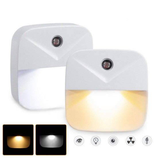 Mini LED Night Light Plug-In Wall Lamp Light Sensor Control For Kids Bedroom