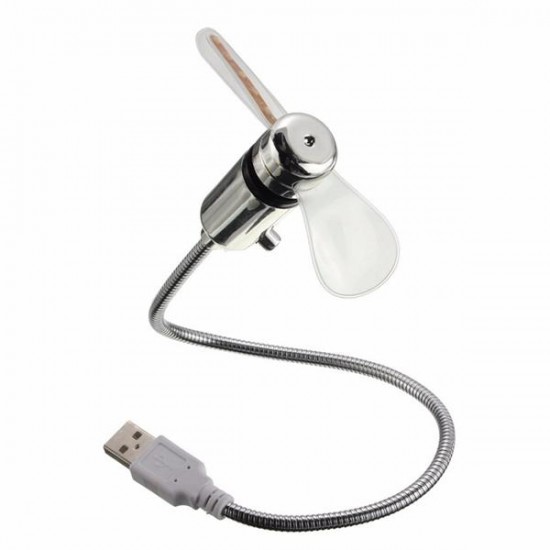 Mini USB Flexible Gooseneck LED Fan Light For PC Laptop
