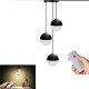 Modern 3 Wind Bell Balls LED USB Ceiling Reading Light Living Room Study Bed Decorative Night Lamp