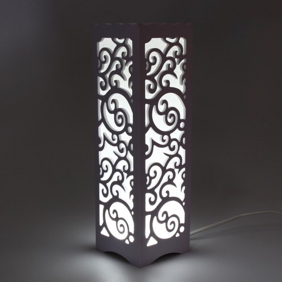 Modern LED Desk Table Lamp Classic Wooden Bedside Light Hollow Carved Decoration Modern LED Desk Table Lamp Classic Wooden Bedside Light Hollow Carved Decoration