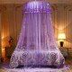 Mosquito Net Bedding Lace LED Light Princess Dome Mesh Bed Canopy Bedroom Decor