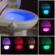 Motion Activated Toilet Night Light Bowl Bathroom LED 8 Color Lamp Sensor Lights