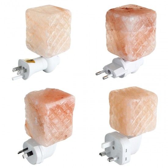 Natural Crystal Himalayan Glow Hand Carved Crystal Salt Night Lamp Wall Light AC110-240V Natural Crystal Himalayan Glow Hand Carved Crystal Salt Night Lamp Wall Light AC110-240V