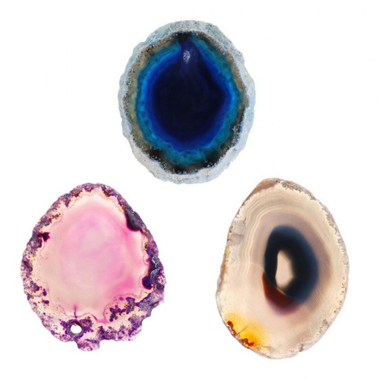 Natural Polished Agate Slice USB Lamp Night Light with Iron Stand Natural Polished Agate Slice USB Lamp Night Light with Iron Stand