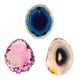 Natural Polished Agate Slice USB Lamp Night Light with Iron Stand Natural Polished Agate Slice USB Lamp Night Light with Iron Stand