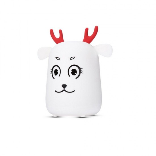 Novel Cute LED Rechargeable Silicone Deer Night Light Tap Control Bedroom Home Decor Lamp Kids Gift Novel Cute LED Rechargeable Silicone Deer Night Light Tap Control Bedroom Home Decor Lamp Kids Gift
