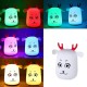 Novel Cute LED Rechargeable Silicone Deer Night Light Tap Control Bedroom Home Decor Lamp Kids Gift Novel Cute LED Rechargeable Silicone Deer Night Light Tap Control Bedroom Home Decor Lamp Kids Gift