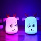 Novel Cute LED Rechargeable Silicone Deer Night Light Tap Control Bedroom Home Decor Lamp Kids Gift