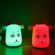 Novel Cute LED Rechargeable Silicone Deer Night Light Tap Control Bedroom Home Decor Lamp Kids Gift