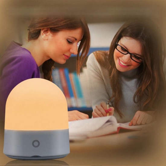 Portable 3W USB Rechargeable Touch Sensor LED Night Light Dimmable RGBWW Bedside Camping Lamp