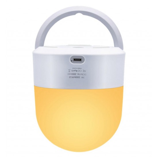 Portable 3W USB Rechargeable Touch Sensor LED Night Light Dimmable RGBWW Bedside Camping Lamp