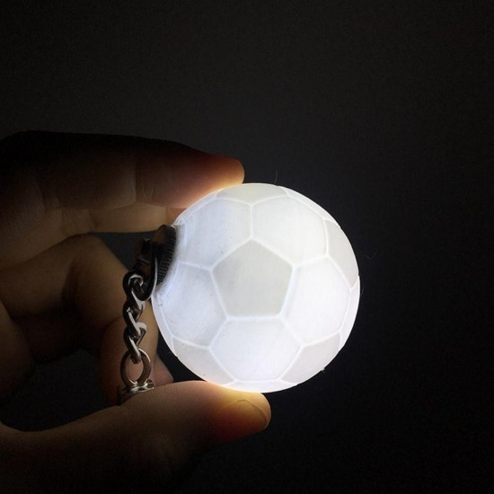 Portable Football Light 3D Printing Keychain Colorful LED Night Lamp Creative Battery Powered Bag Decor Portable Football Light 3D Printing Keychain Colorful LED Night Lamp Creative Battery Powered Bag Decor