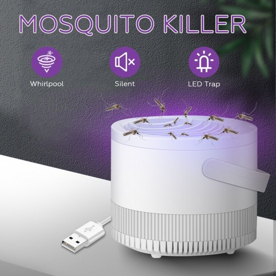 Portable USB Electronic Mosquito Insect Killer LED Bug Zapper Catcher Trap Lamp