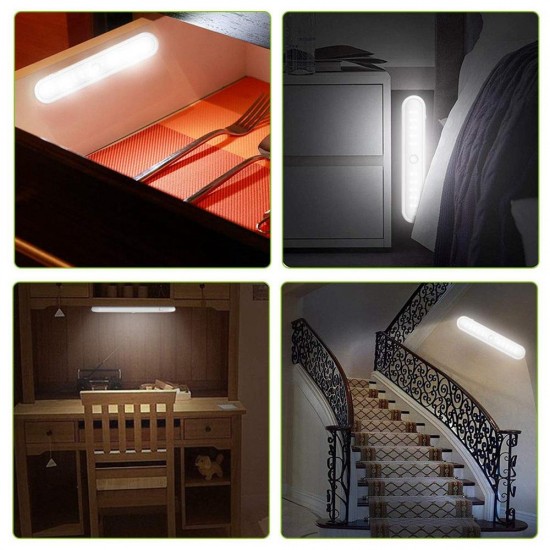 Portable Wireless 20 LED Cabinet Night Light Motion PIR Sensor Closet Under Lamp