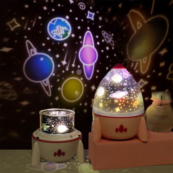 Projection Starry Sky Romantic Starry Sky Scene USB Rechargeable Night Light Creative LED Table Lamp