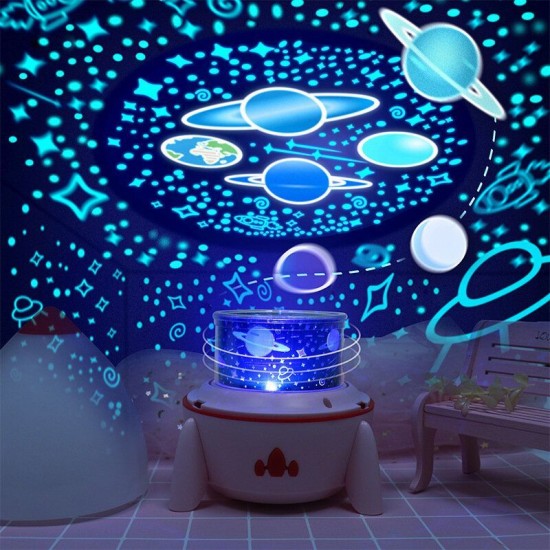 Projection Starry Sky Romantic Starry Sky Scene USB Rechargeable Night Light Creative LED Table Lamp