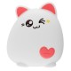 RGB Cat Silicone LED Touch Sensor Light Cute Cartoon Night Lamp Children Bedroom