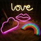 Rainbow Neon Sign Light Bar Pub Store Display Neon Light Wall Window Decor Christmas Decorations Clearance Christmas Lights