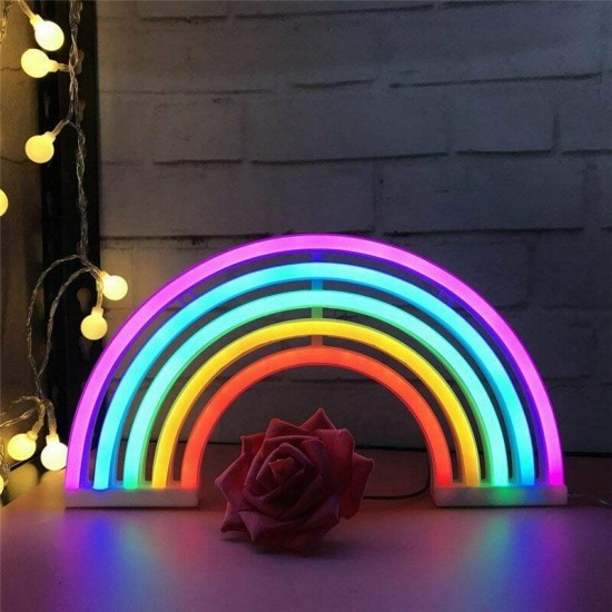 Rainbow Neon Sign Light Bar Pub Store Display Neon Light Wall Window Decor Christmas Decorations Clearance Christmas Lights