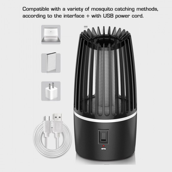 Rechargeable 5W LED Mosquito Zapper Killer Fly Insect Bug Trap Lamp Night Light DC5V