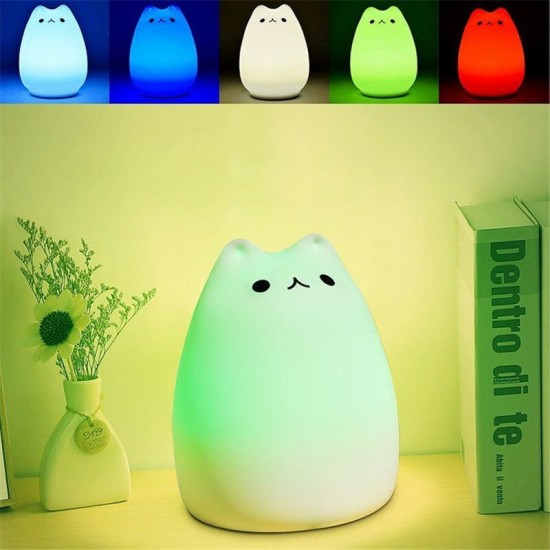 Rechargeable Color Changeable Silicone LED Sensitive Tap Control Night Light for Home Rechargeable Color Changeable Silicone LED Sensitive Tap Control Night Light for Home